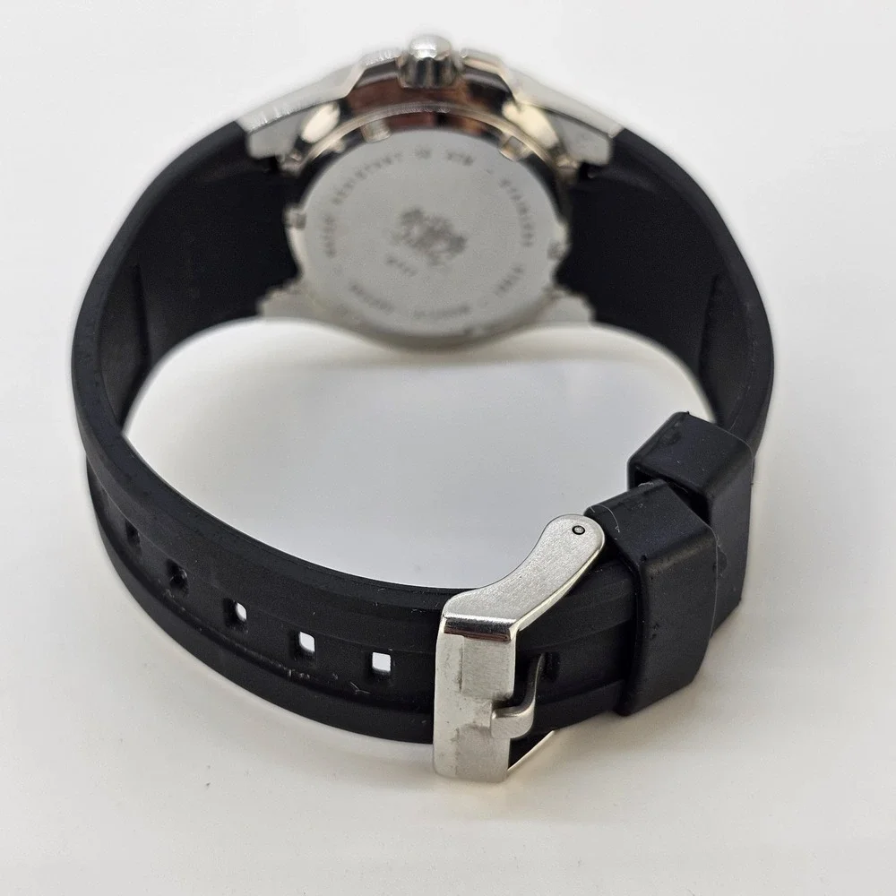 Festina Depose Men's Watch 38MM Black Dial Date Black Plastic Bands New Battery